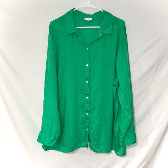 J. Jill Tops - J. Jill Emerald Green Button-Down Shirt